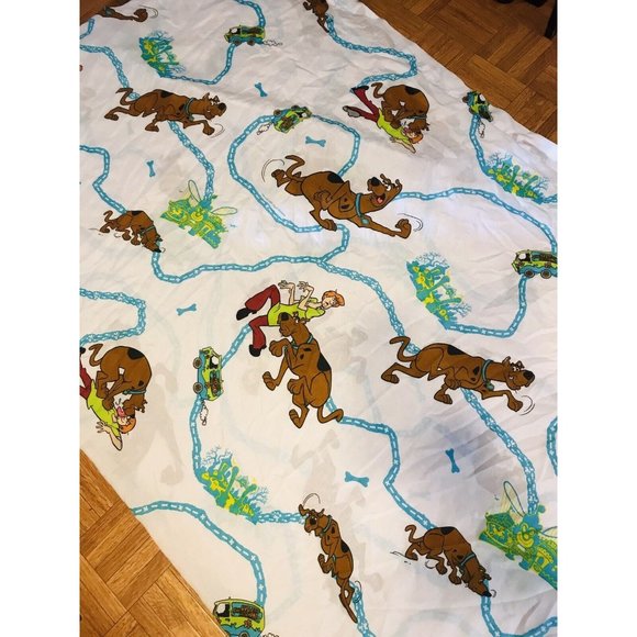 Vintage 90’s Scooby Doo Shaggy Twin Top Sheet Dan River 68x92 USA - Picture 1 of 6
